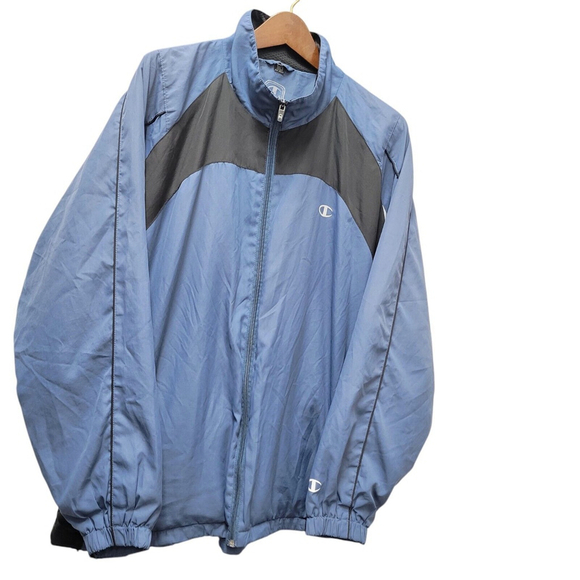 Champion Full-Zip Track Jacket Blue And Black Men’s Size XXL Excellent Condition - Picture 2 of 12